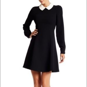 Sequin Collar Crepe Dress
